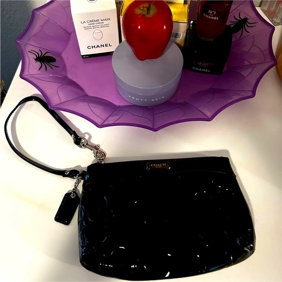 Coach Handbags - Coach Black Patent Leather Wristlet
